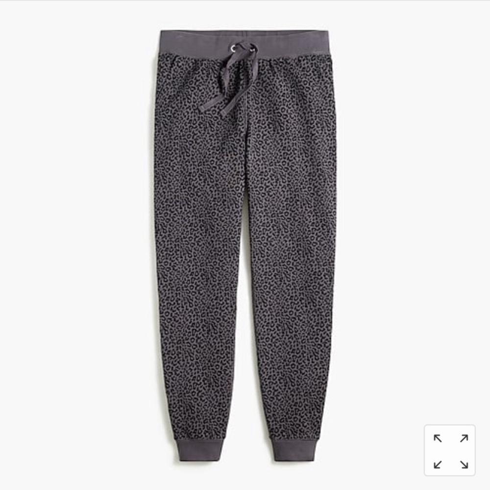 NEW JCrew Leopard Terry Joggers